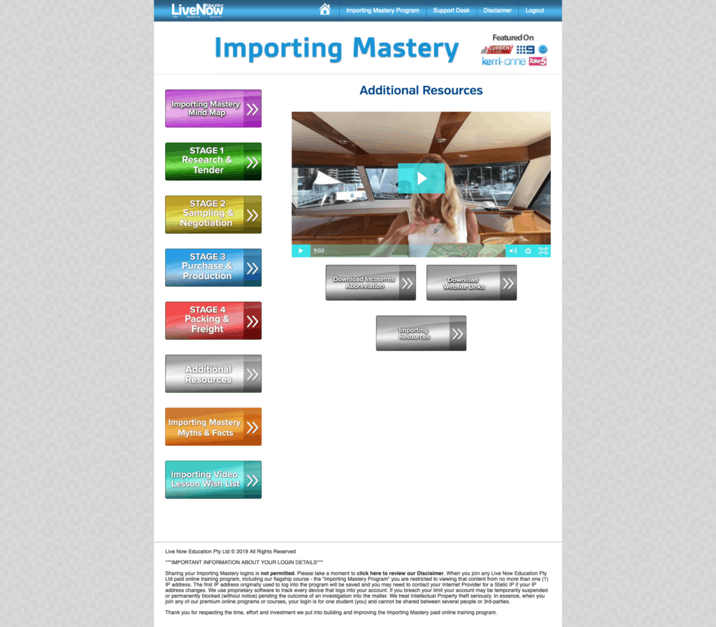Importing Mastery Stage Resources