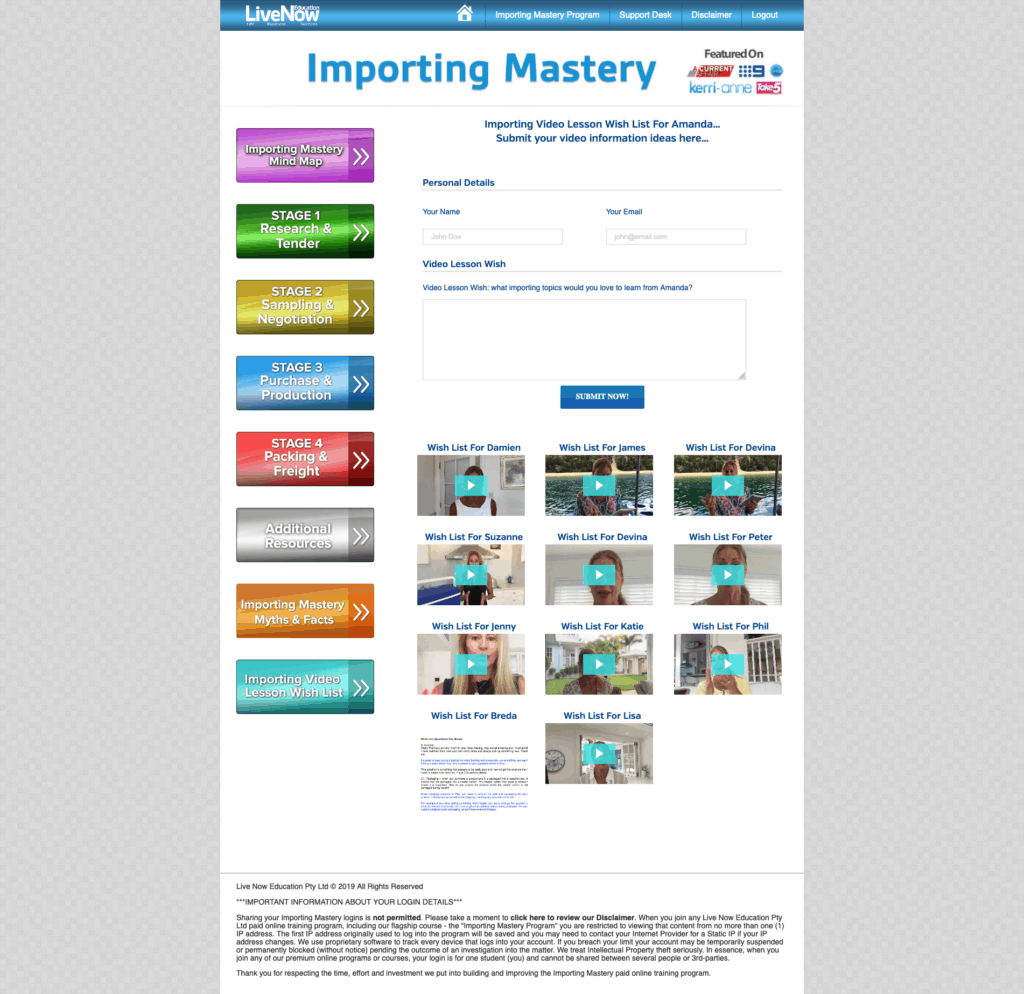 Students of Importing Mastery